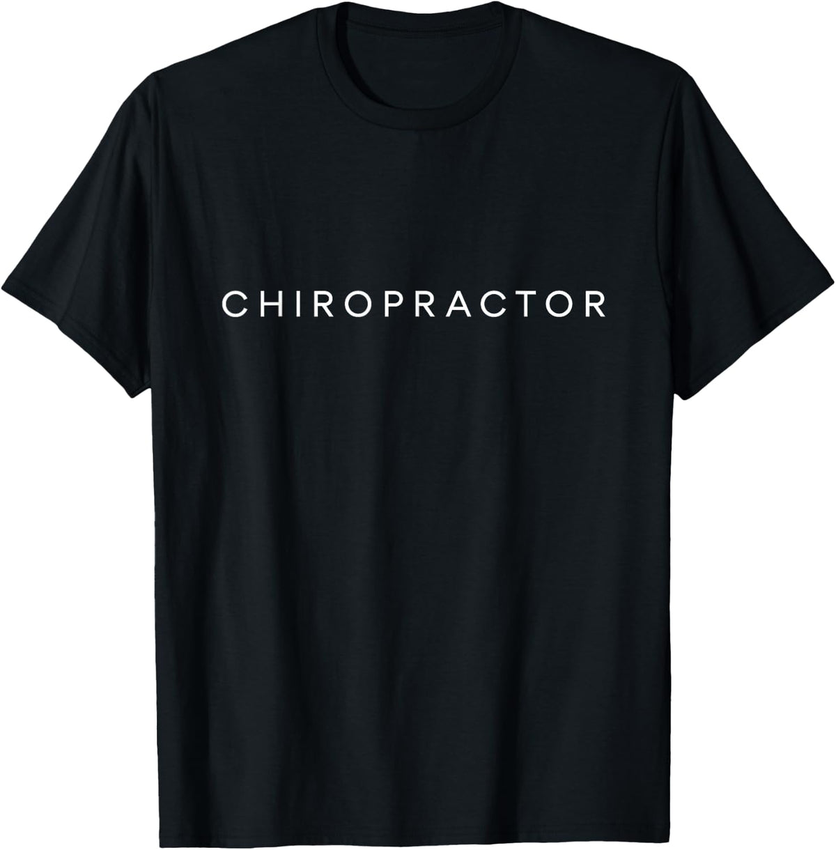 Chiropractor Minimalist Lettering Chiropractic T-Shirt - Black