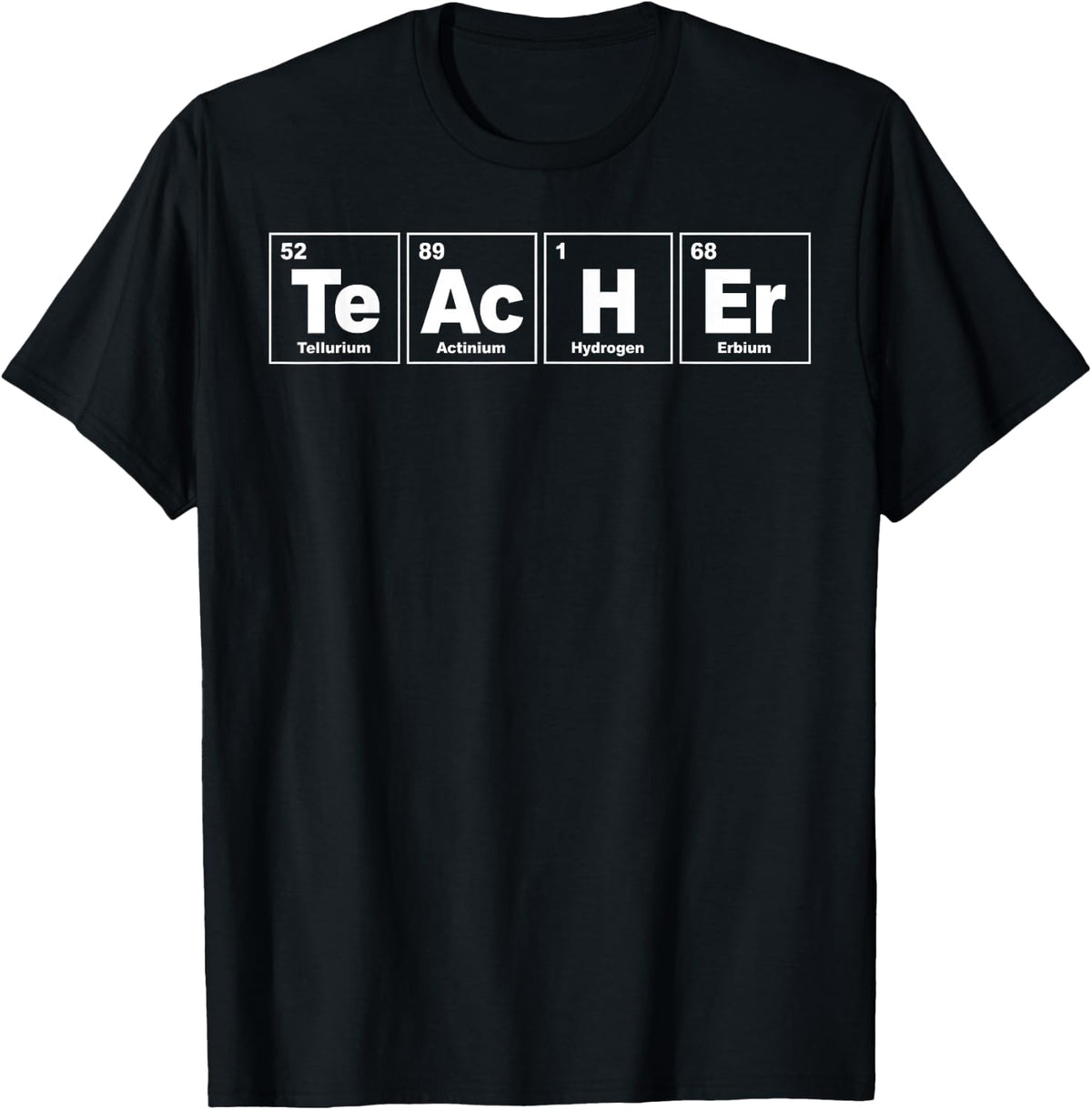 Teacher Periodic Table Chemistry Teacher Science Nerd T-Shirt - Black