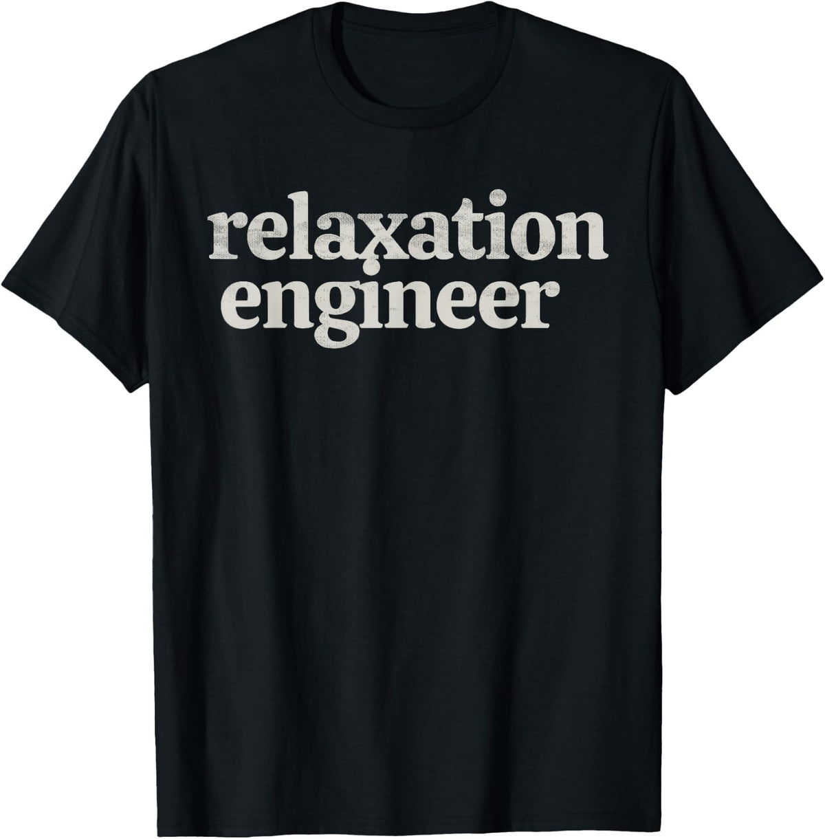 Relaxation Engineer Funny Massage Therapist Spa Therapy T-Shirt - Black