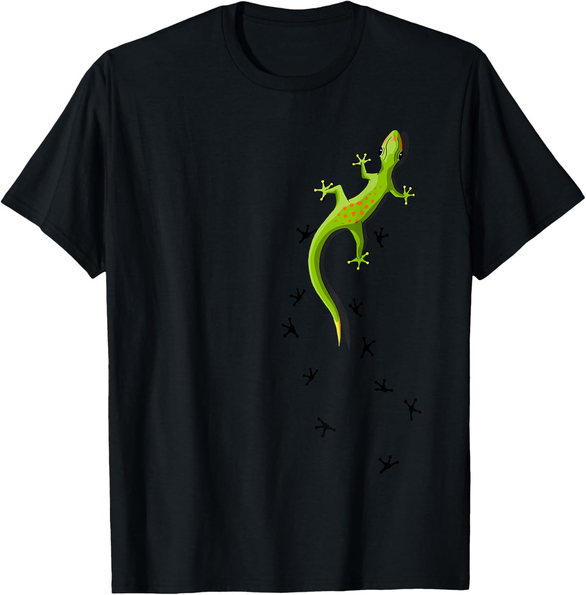 Climbing Gecko Leguan Reptile Lizard T-Shirt - Black