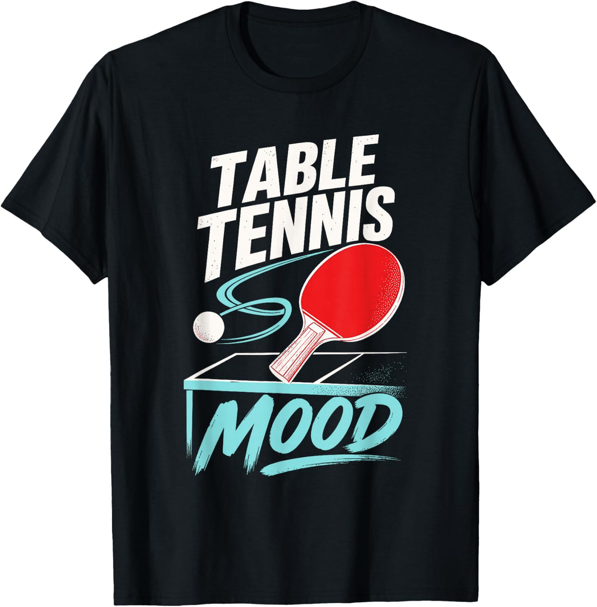 Table Tennis Mood Retro Sport T-Shirt - Black