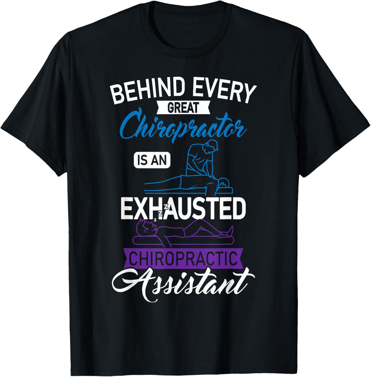 Chiropractor Assistant Adjustment Joint Spine Subluxation T-Shirt - Black