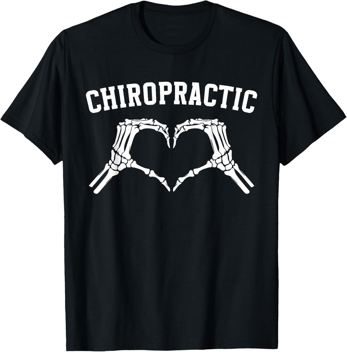Chiropractic Heart Chiropractor Appreciation T-Shirt - Black