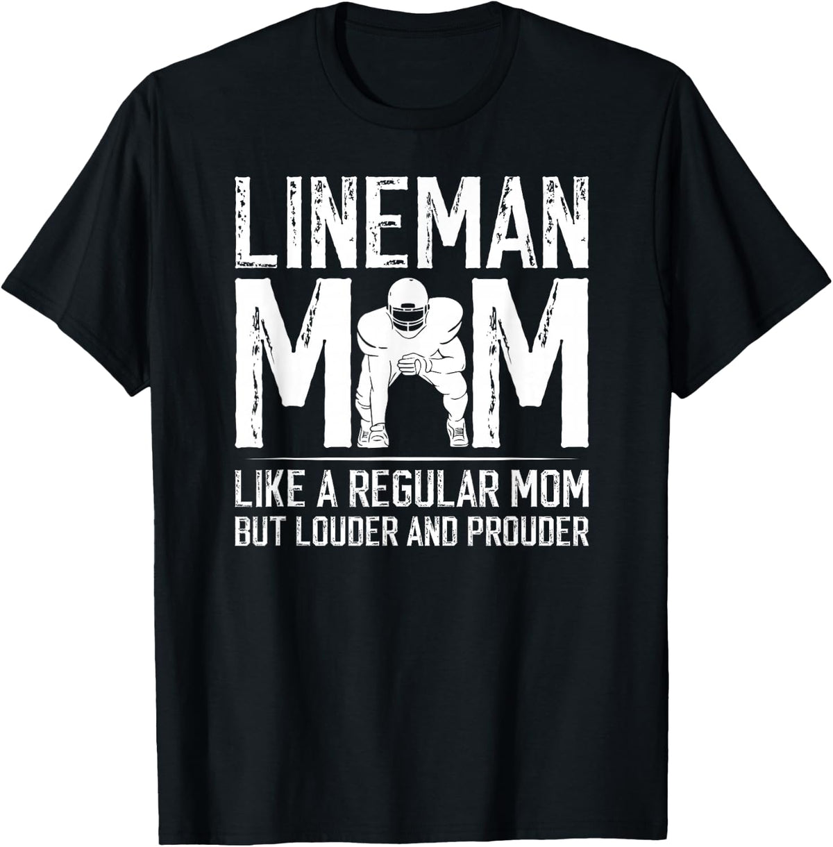 Football Lineman Mom Of A Football Lineman Mother Definition T-Shirt - Black