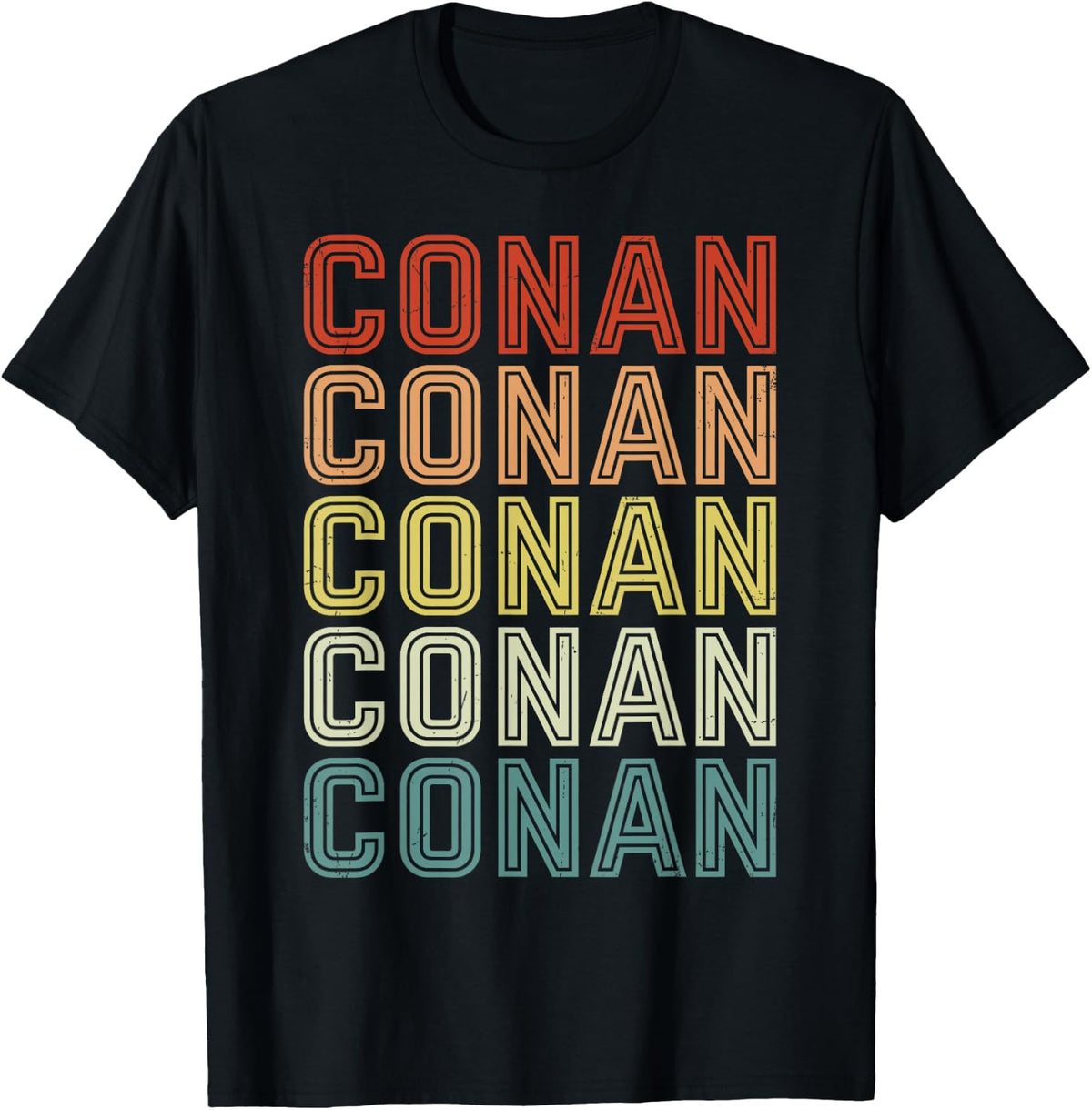Conan Vintage Design Men Women Kids T-Shirt - Black