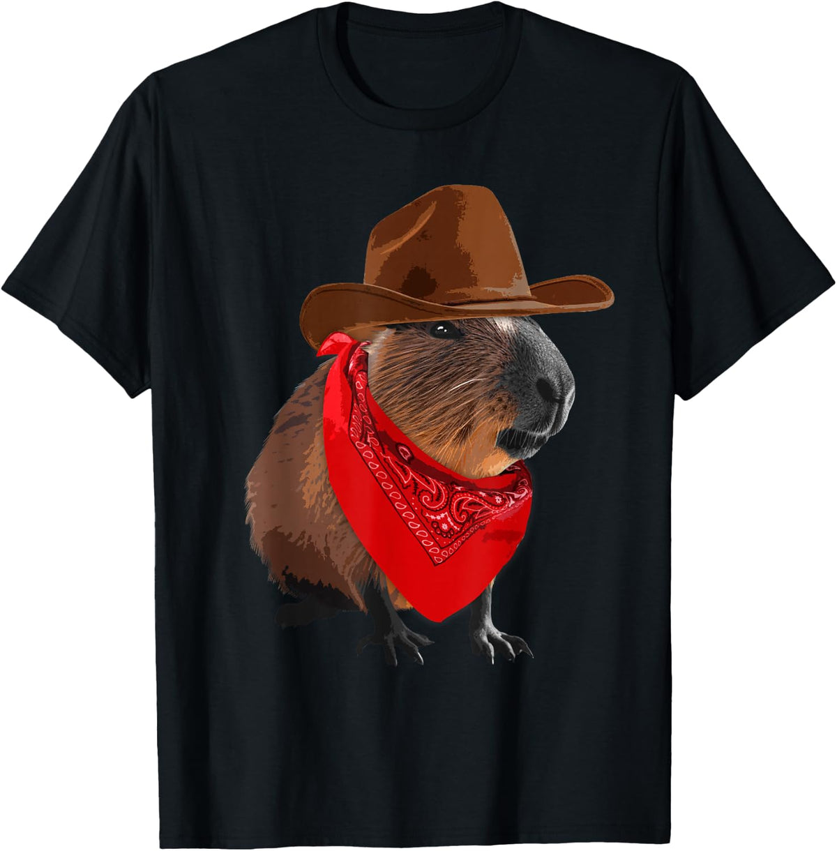 Best Capybara Art for Men Women Kids Rodent Capybara Lovers T-Shirt - Black