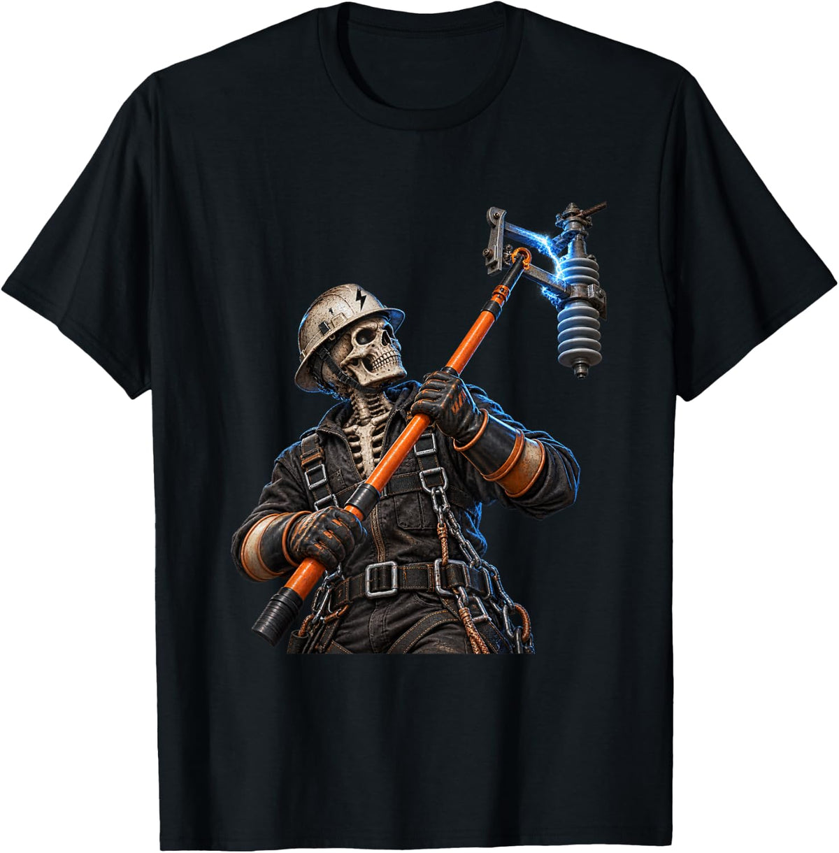 Lineman Design for Lineworkers and Lineman T-Shirt - Black