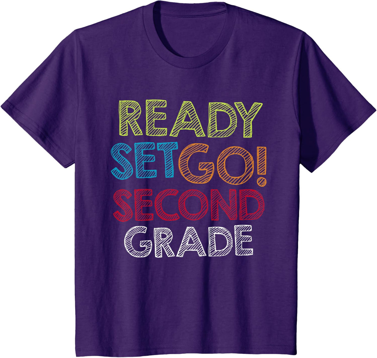 Second Grade Back to School for 2nd Students and Teachers T-Shirt - Purple