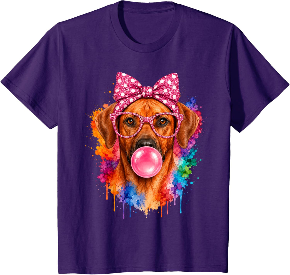 Rhodesian Ridgeback Women Funny Rhodesian Ridgeback T-Shirt - Purple