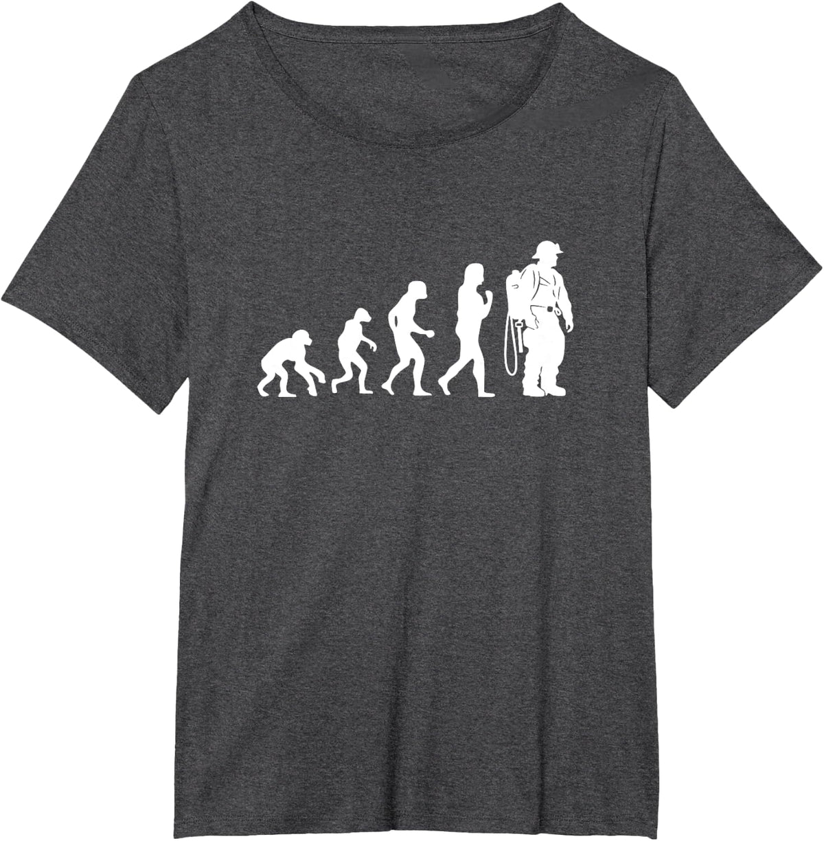 Firefighter Evolution Fire Department Hero Firemen T-Shirt - Dark Heather Grey