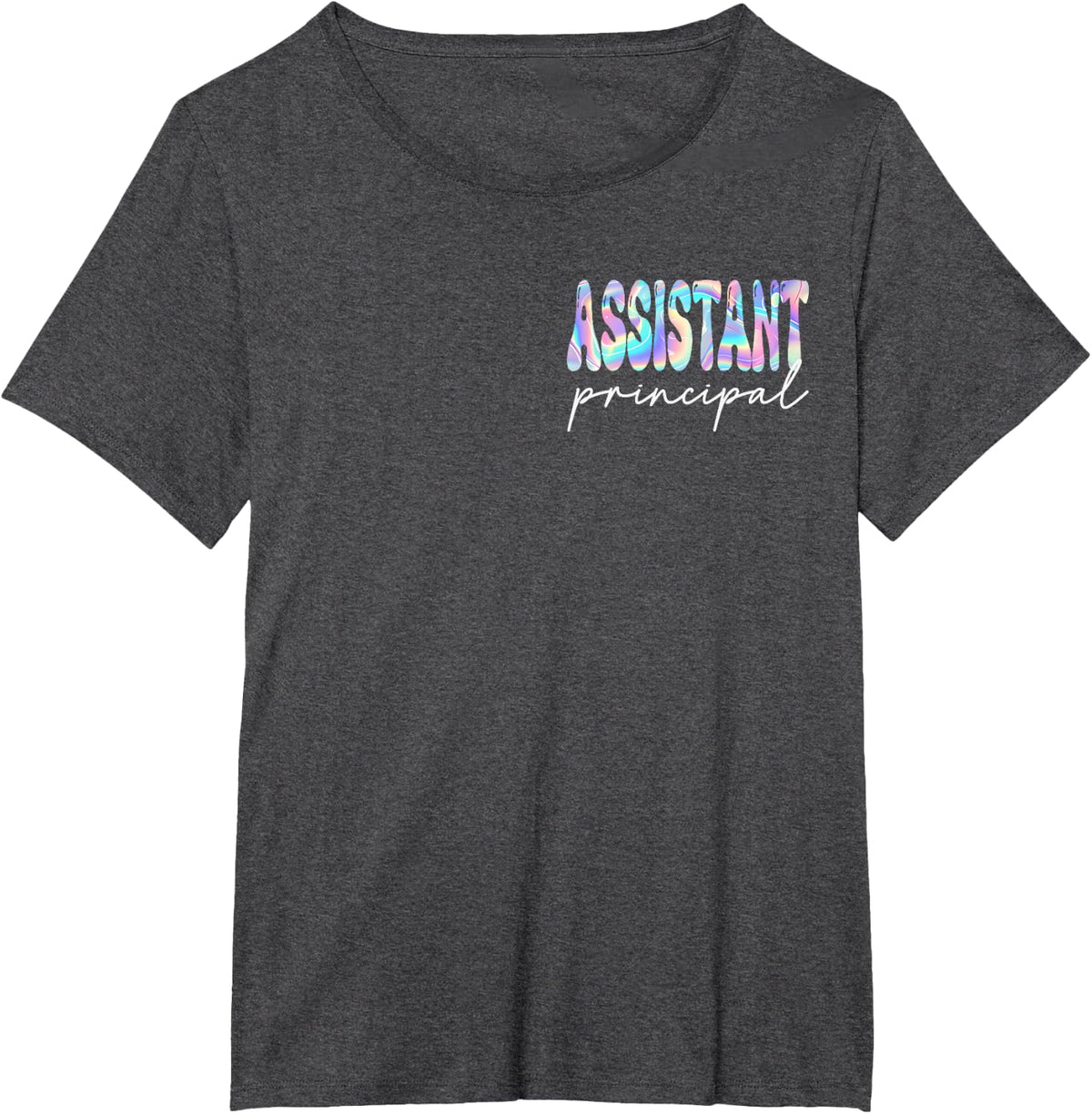 Assistant Principal Groovy Back to School Teachers Women T-Shirt - Dark Heather Grey