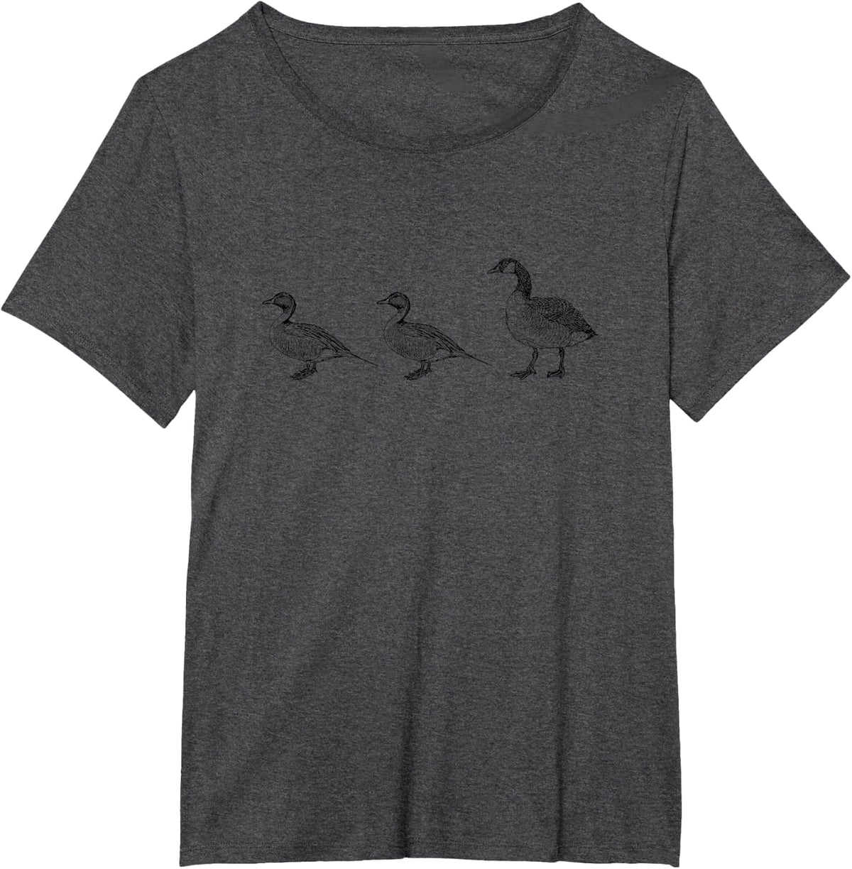 Duck Duck Goose Game Witty T-Shirt Teacher Hunter T-Shirt - Dark Heather Grey