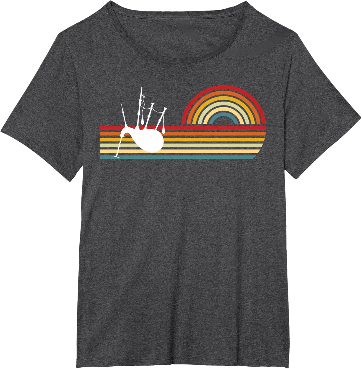 Bagpipes Retro Bagpipe Player Bagpipe Lover Bagpiper T-Shirt - Dark Heather Grey