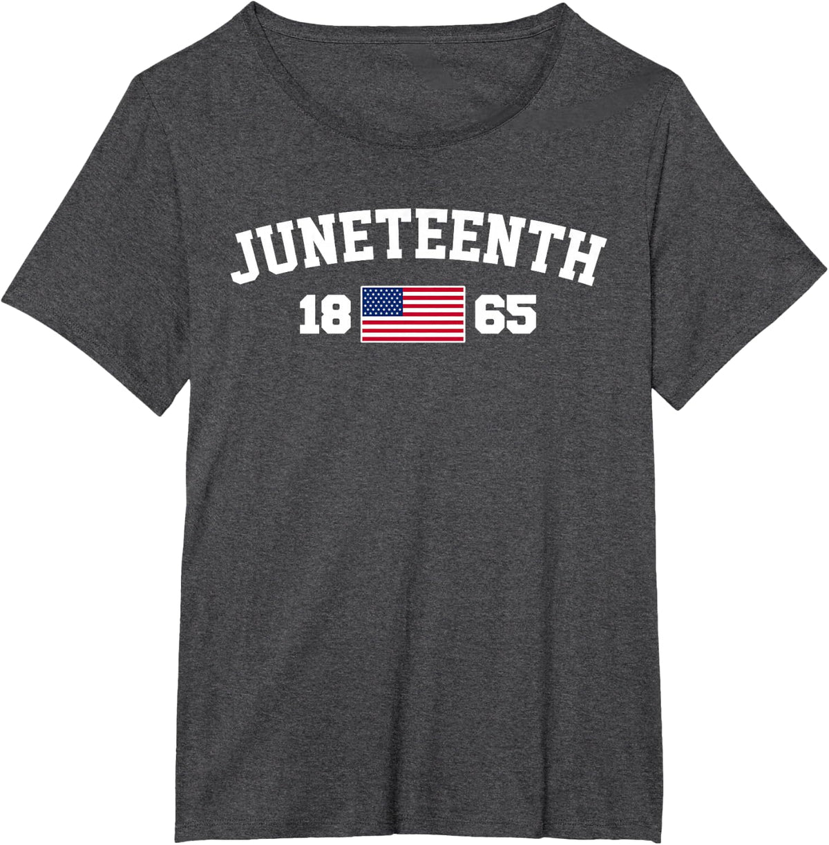 Juneteenth 1865 American Flag Tee Shirt Freedom Day T-Shirt - Dark Heather Grey