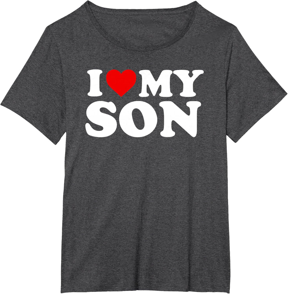 I Love My Son Design T-Shirt - Dark Heather Grey