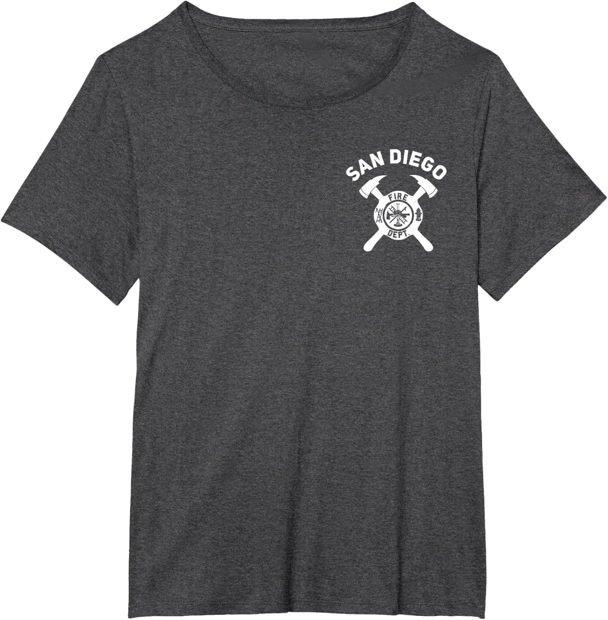 City Of San Diego Fire Department California Firefighter T-Shirt - Dark Heather Grey