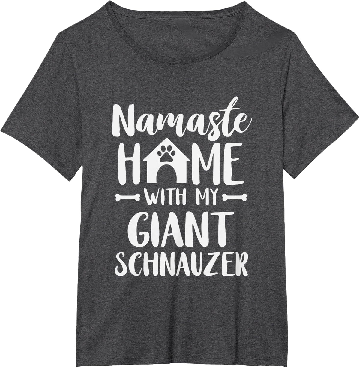 Namaste Home Giant Schnauzer - Schnauzer Lover Shirt Gift T-Shirt - Dark Heather Grey
