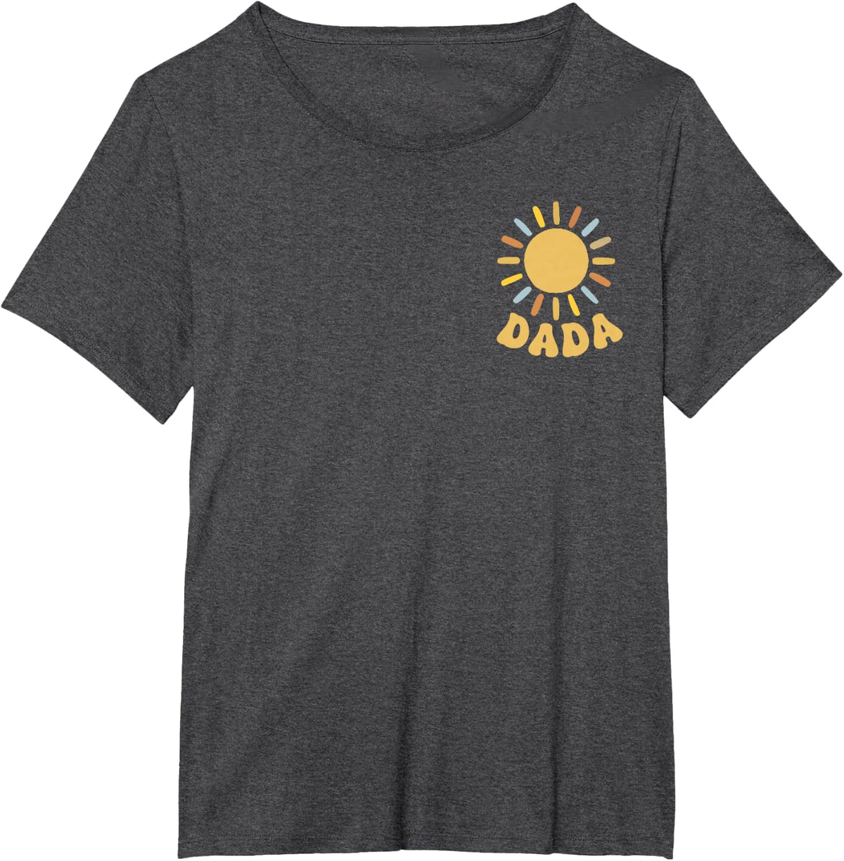 One Happy Dada of The Birthday First Trip Around The Sun T-Shirt - Dark Heather Grey