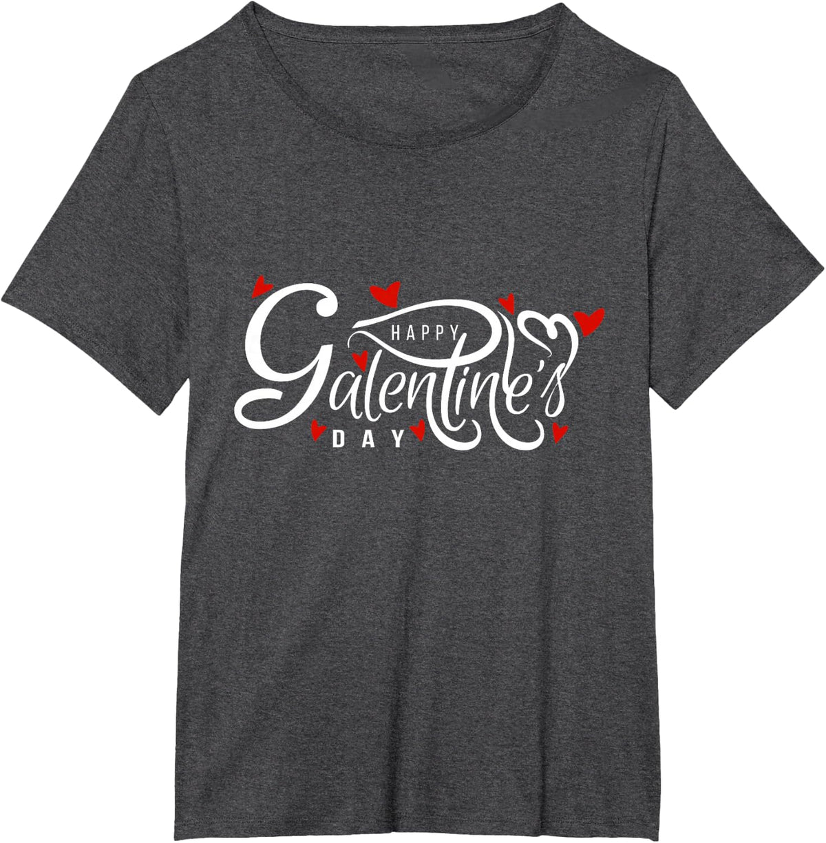 Galentine's Day Valentine's Day Female Friendship Galentines T-Shirt - Dark Heather Grey