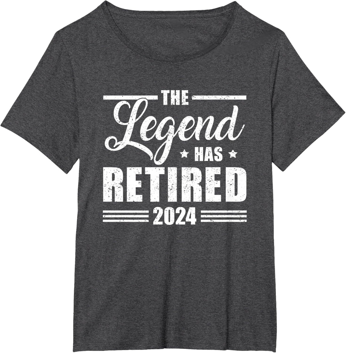 The Legend Has Retired 2024 Funny Retirement 2024 T-Shirt - Dark Heather Grey