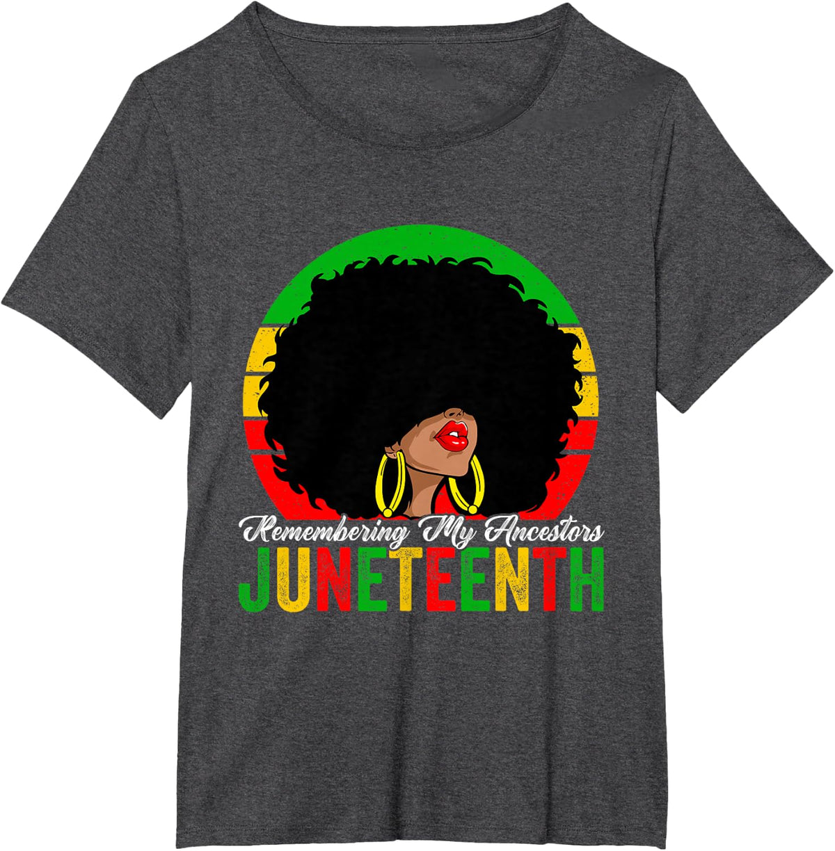 Juneteenth Remembering My Ancestors Black Freedom BLM T-Shirt - Dark Heather Grey