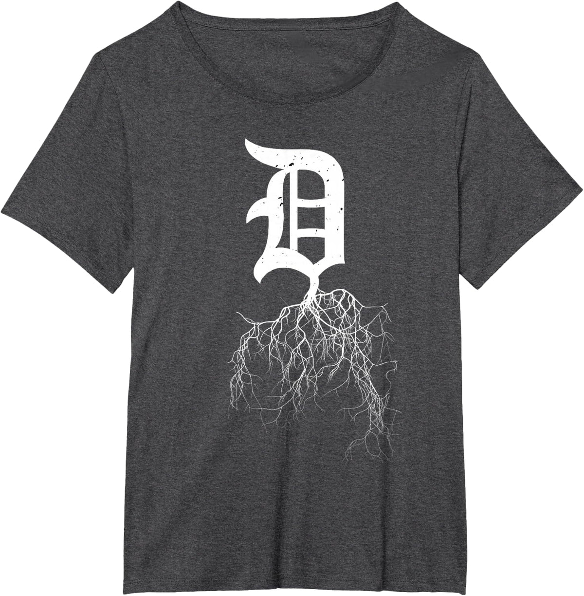 Detroit Roots Shirt Michigan American Born Rooted American T-Shirt - Dark Heather Grey