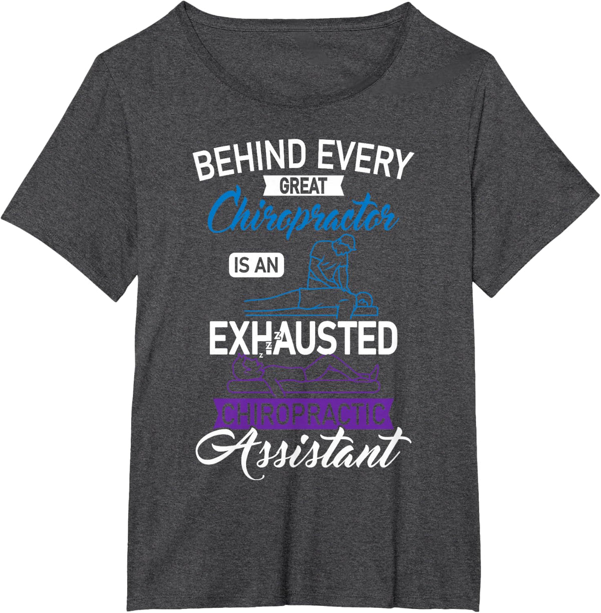 Chiropractor Assistant Adjustment Joint Spine Subluxation T-Shirt - Dark Heather Grey