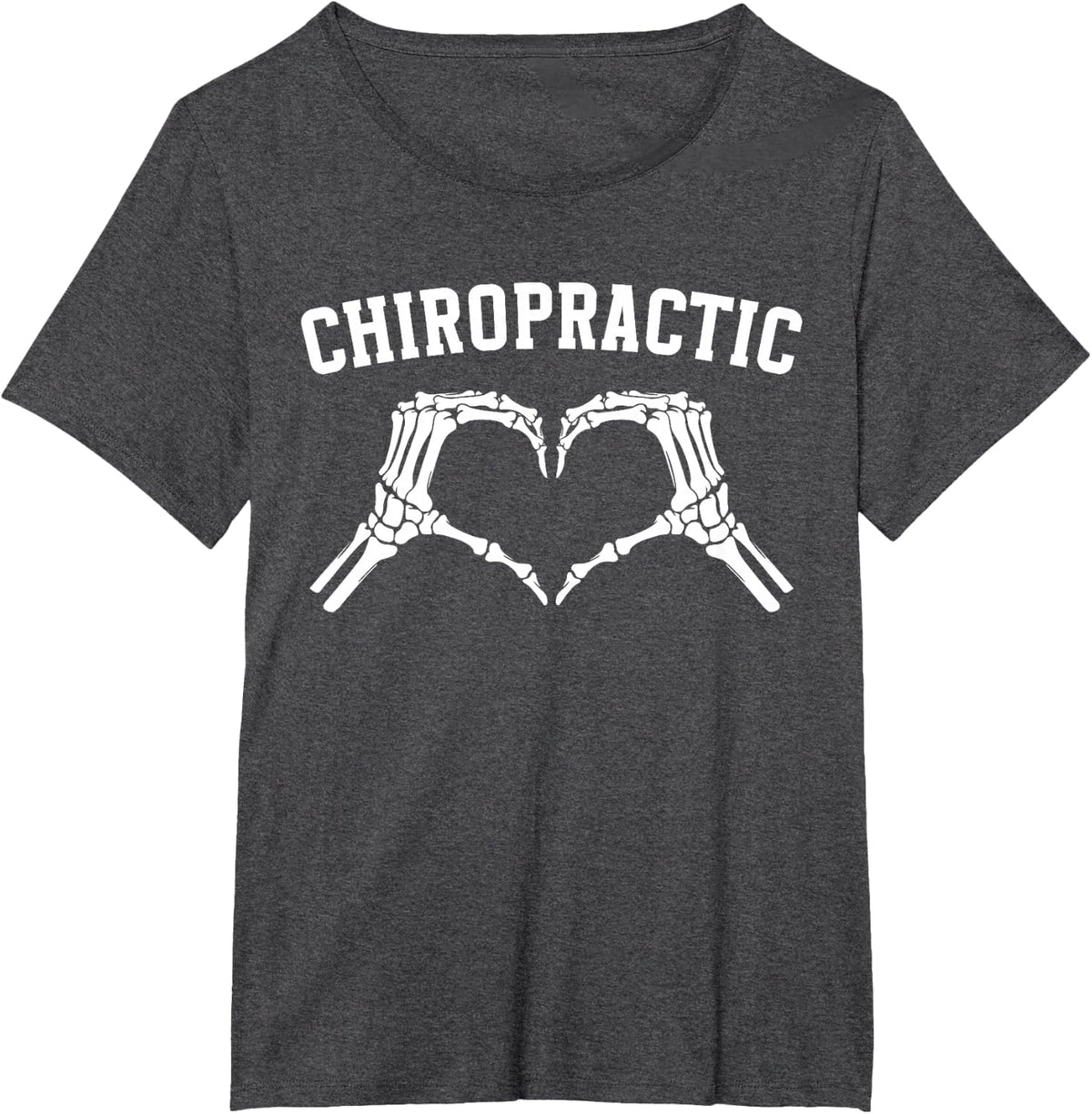 Chiropractic Heart Chiropractor Appreciation T-Shirt - Dark Heather Grey