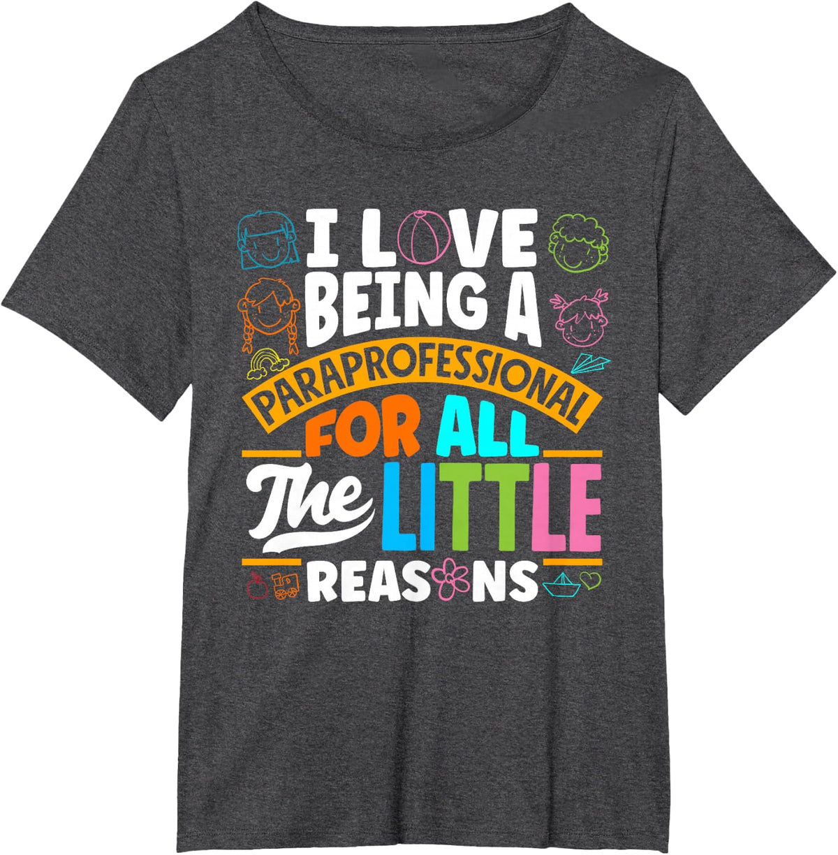 Paraeducator Paraprofessional SPED Teacher T-Shirt - Dark Heather Grey