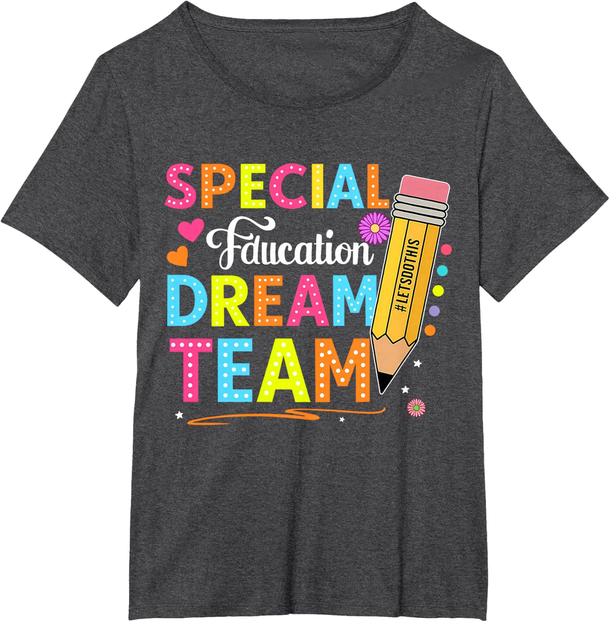 Special Education Teacher Tee Back to School SPED Teacher T Shirts Team Squad Gift - Dark Heather Grey