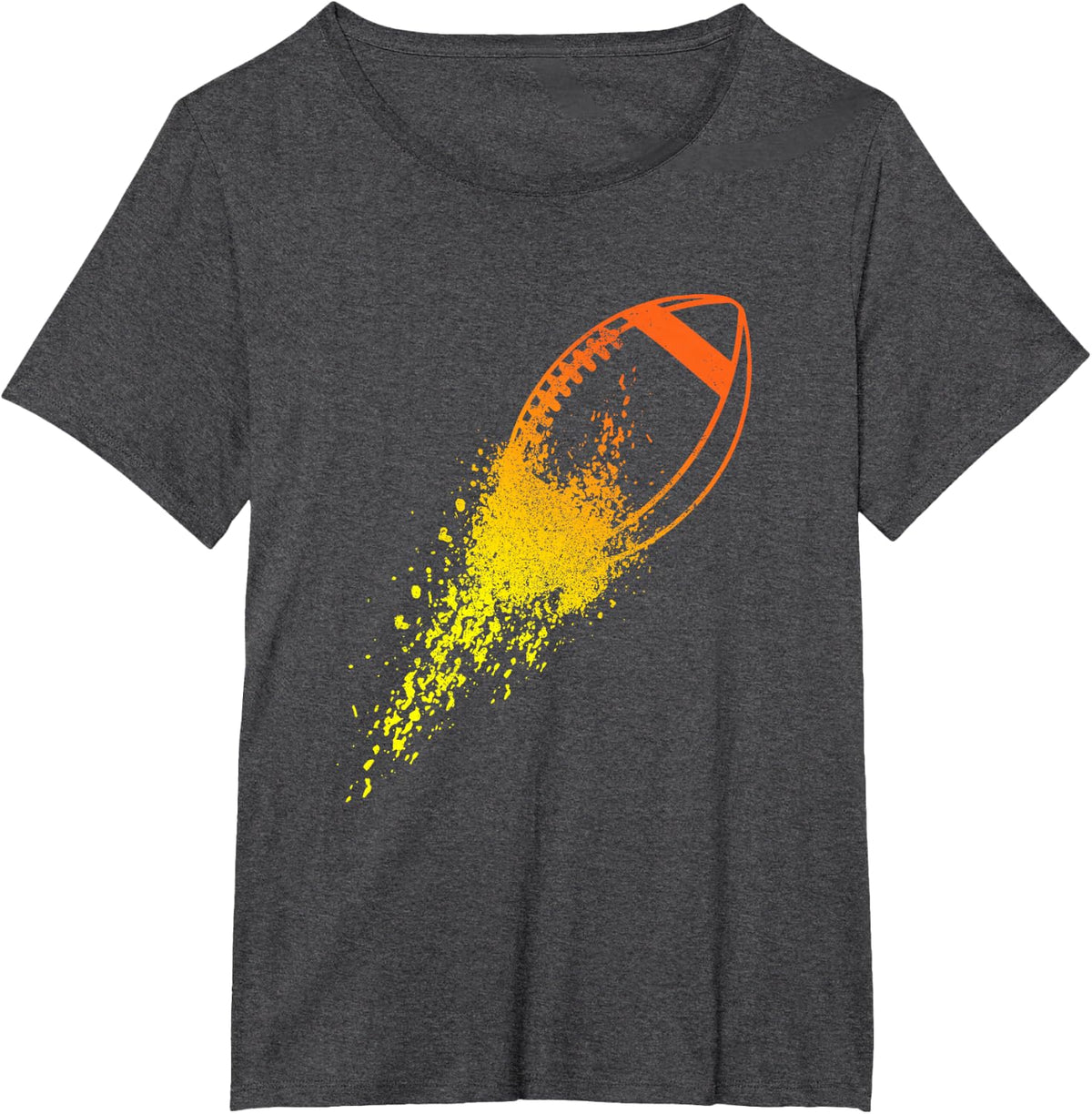 Football Quarterback Lineman Vintage Football Player T-Shirt - Dark Heather Grey