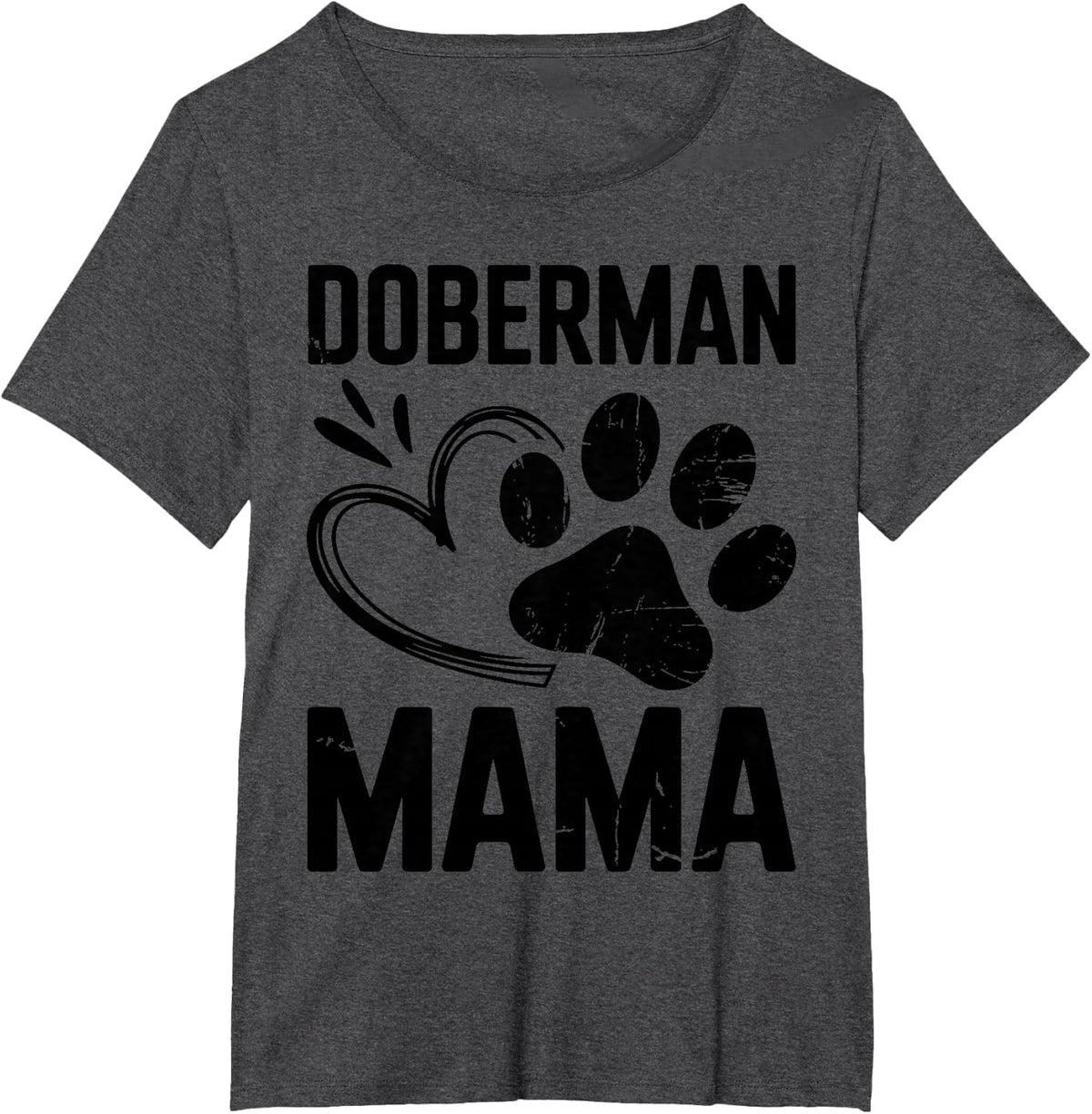 Best Doberman Mom Art for Women Dobie Pinscher Doberman Mom T-Shirt - Dark Heather Grey