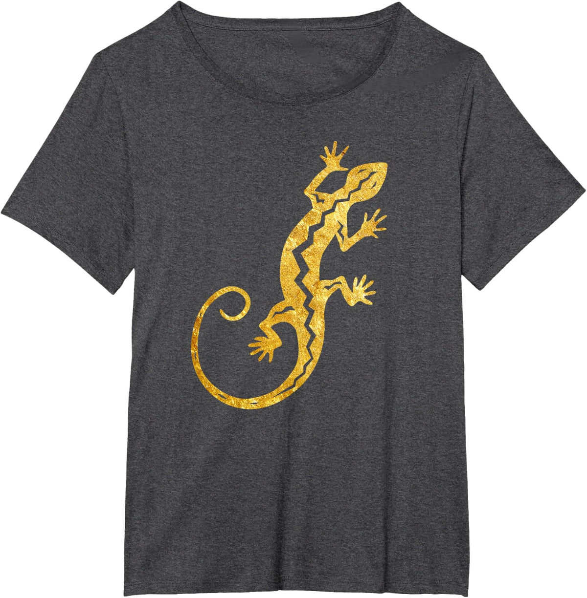 Gecko Native Southwestern Petroglyph T-Shirt - Dark Heather Grey