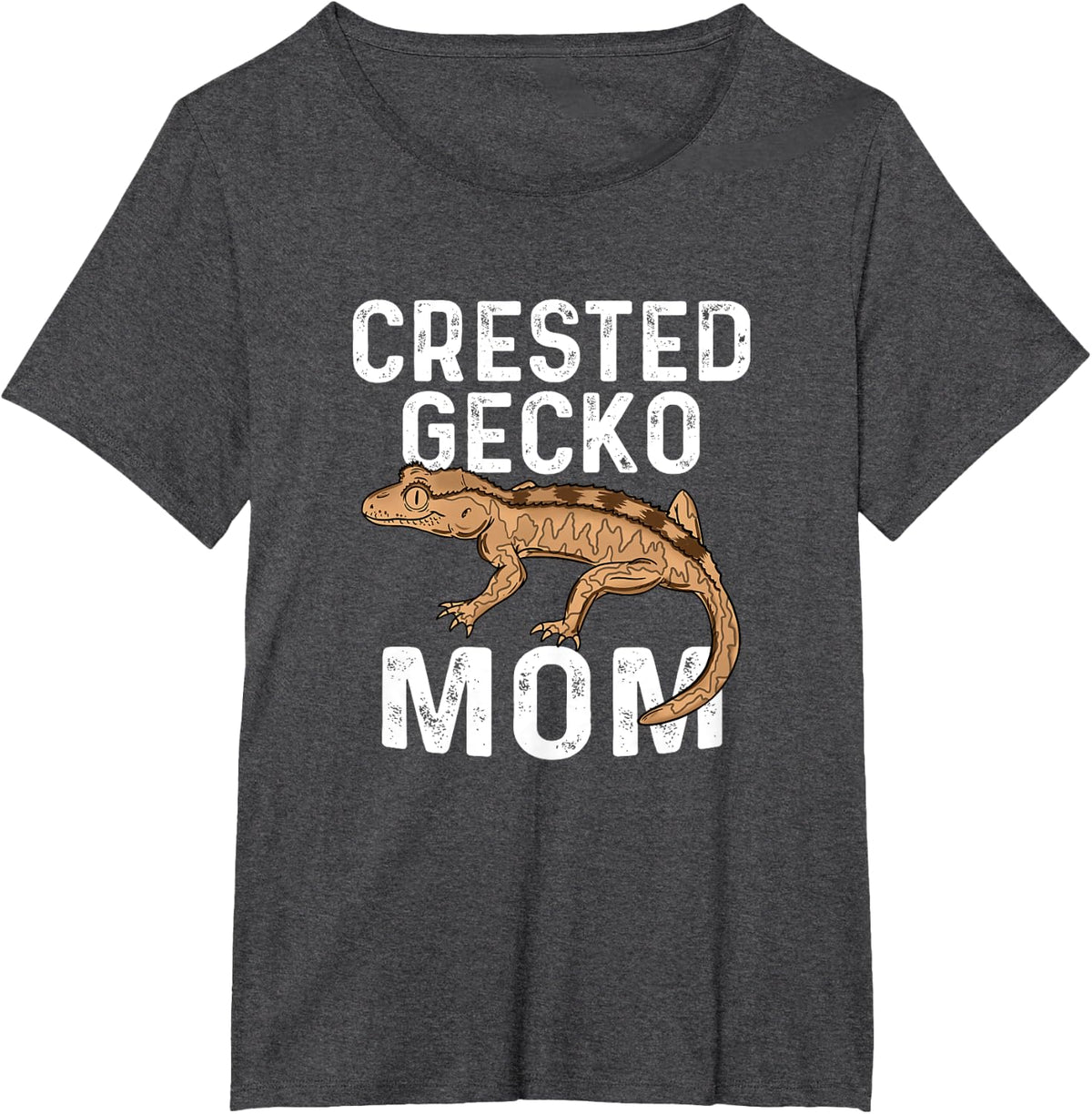 Crested Gecko Mom Eyelash Lizard Reptile Herpetologist Gift T-Shirt - Dark Heather Grey