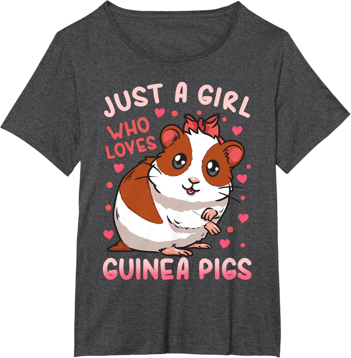 Guinea Pig Just a Girl Who Loves Guinea Pigs T-Shirt - Dark Heather Grey