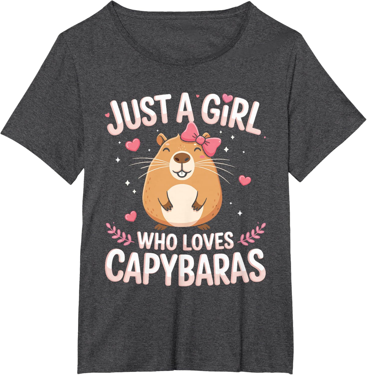 Just A Girl Who Loves Capybaras Kawaii T-Shirt - Dark Heather Grey