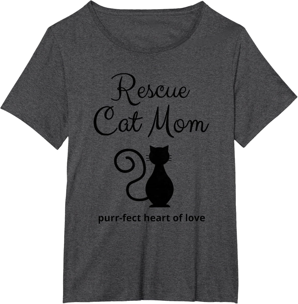 Pretty Cat Rescue Mom, Foster Cat Mom Cat Rescue Mom T-Shirt - Dark Heather Grey