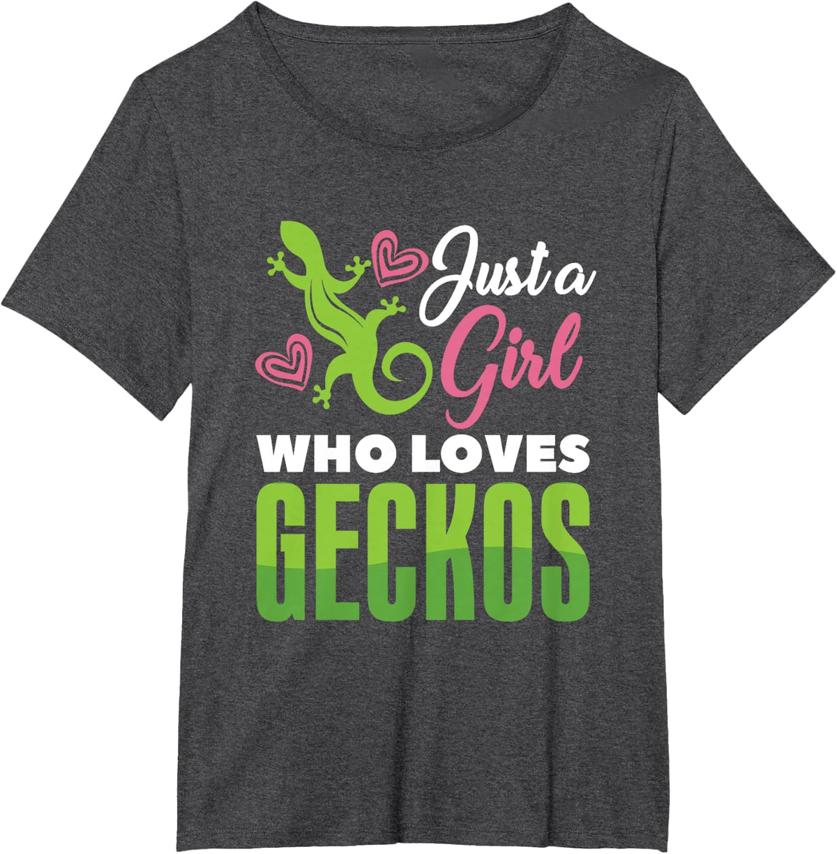 Just A Girl Who Loves Gecko T-Shirt - Dark Heather Grey