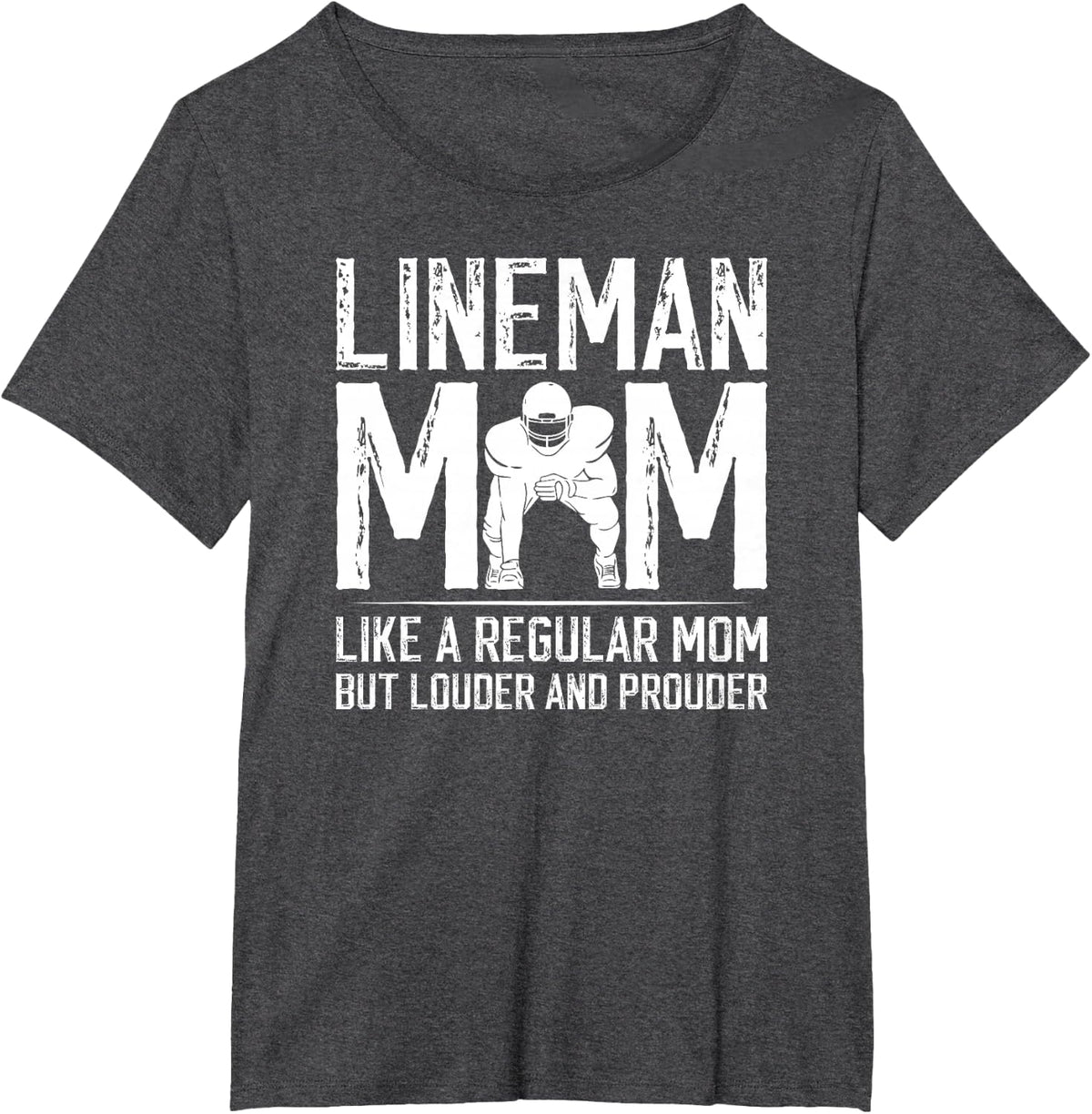 Football Lineman Mom Of A Football Lineman Mother Definition T-Shirt - Dark Heather Grey
