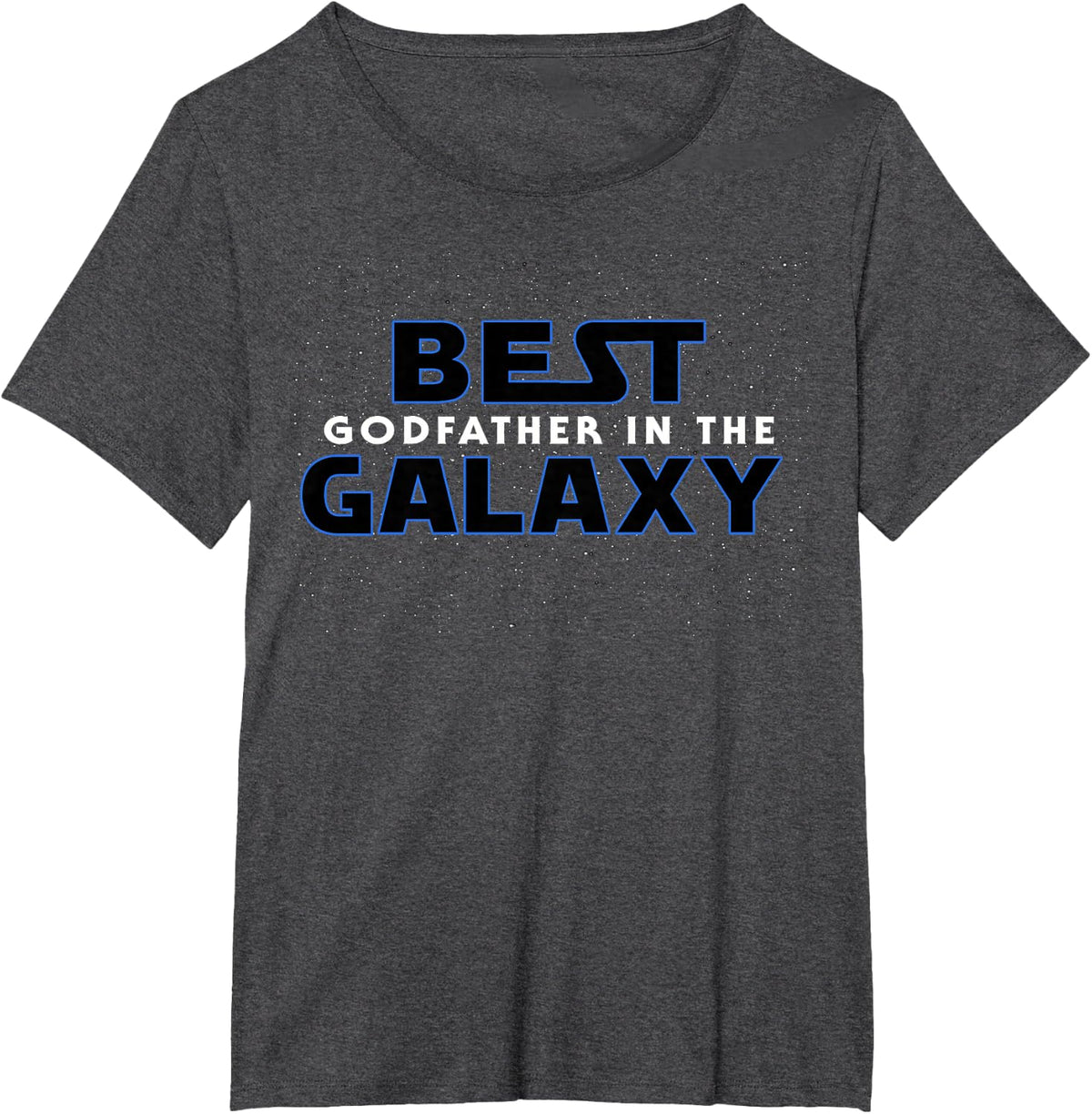 Best Godfather in Galaxy T-Shirt Tee Gift for Men Godfather Shirts - Dark Heather Grey