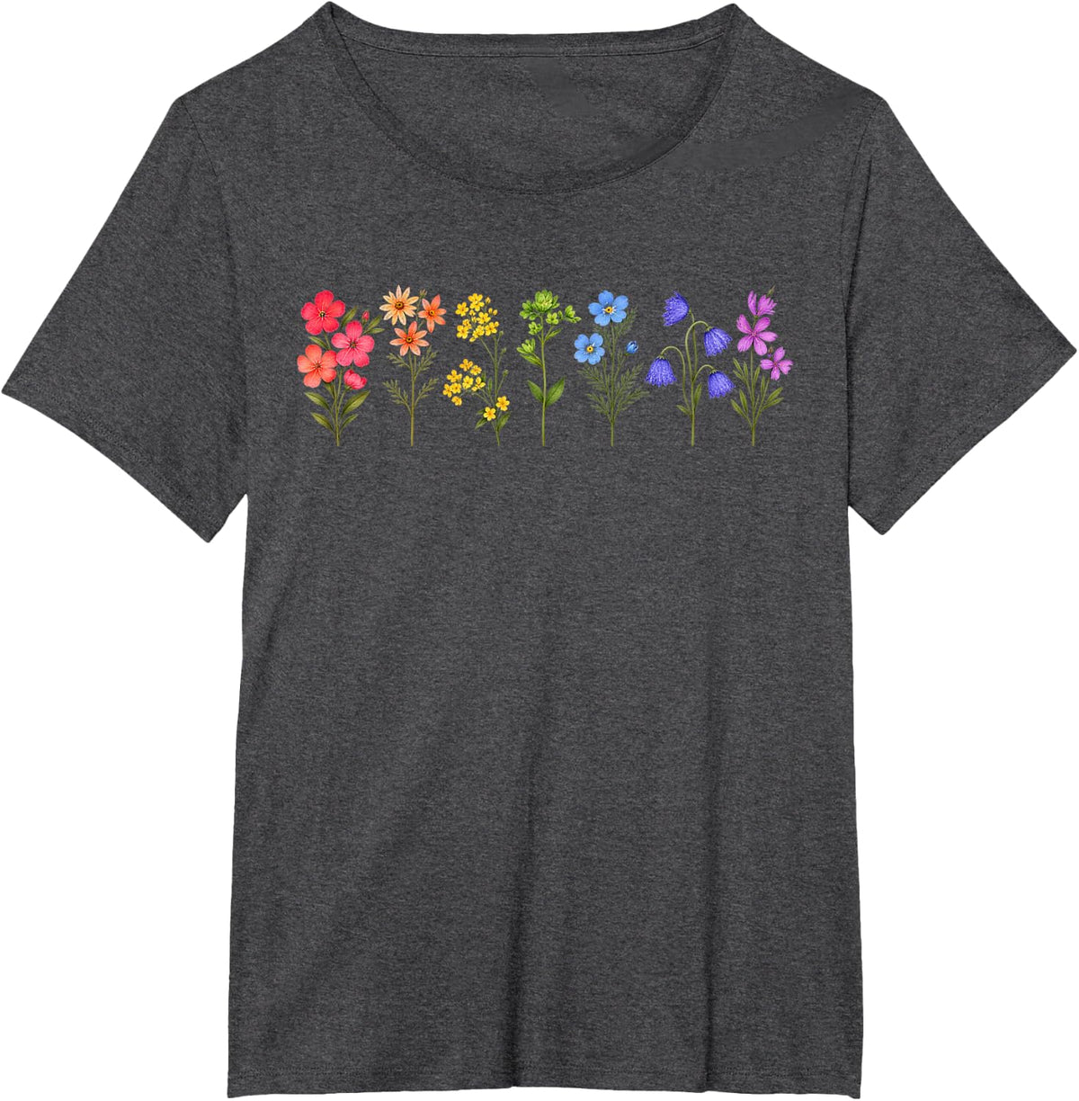 Wildflower LGBT Pride Lesbian Gay Pride Month T-Shirt - Dark Heather Grey