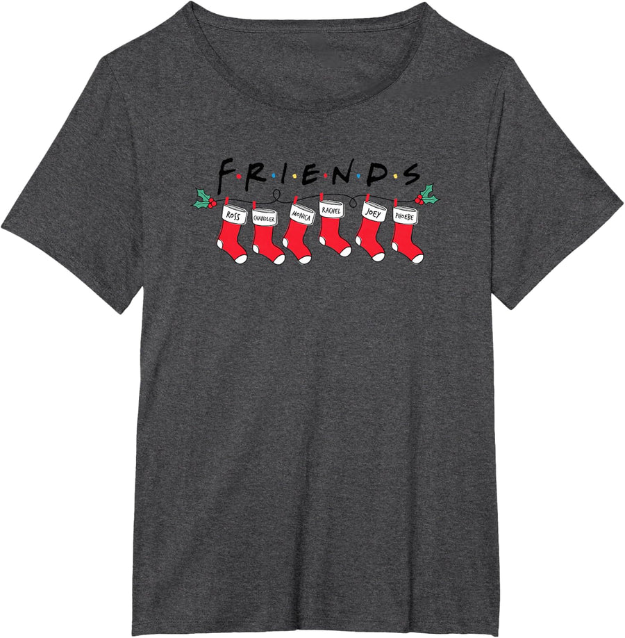 Friends Stockings T-Shirt - Dark Heather Grey