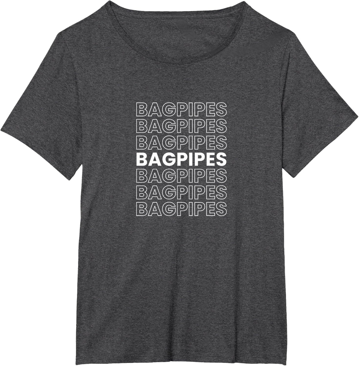 Bagpipes Piper T-Shirt - Dark Heather Grey