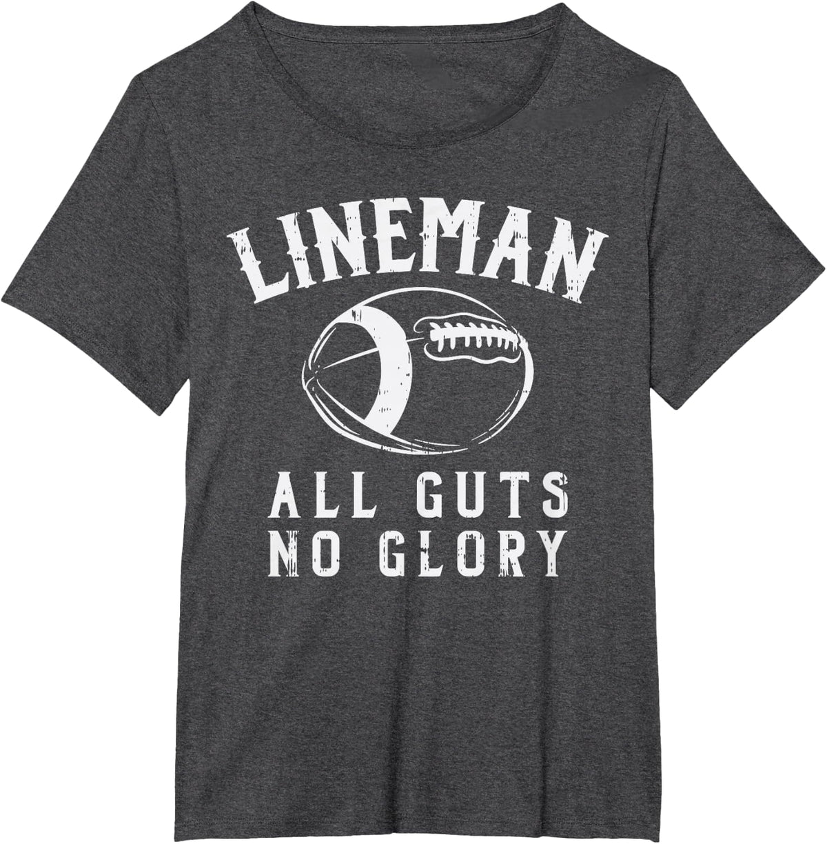 Lineman Guts Glory Funny American Football Gridiron Gift T-Shirt - Dark Heather Grey
