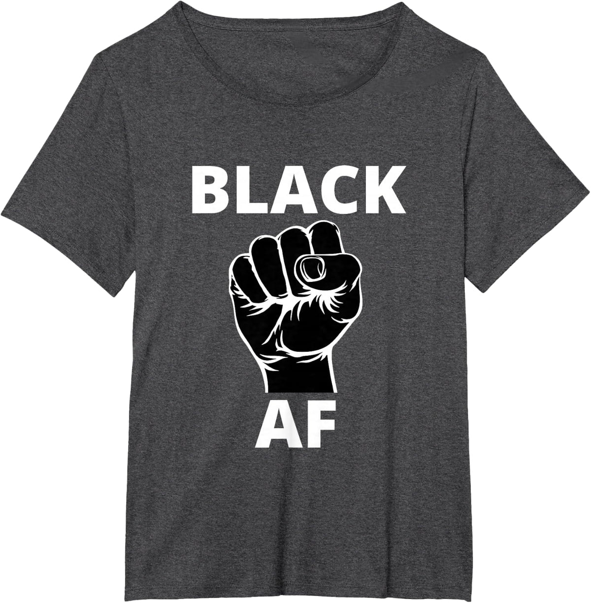 Proud Black AF - African Pride & Black History Month T-Shirt - Dark Heather Grey