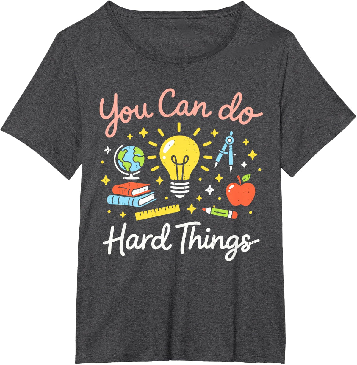Motivational Test Day State Testing Teacher Student Girl Boy T-Shirt - Dark Heather Grey