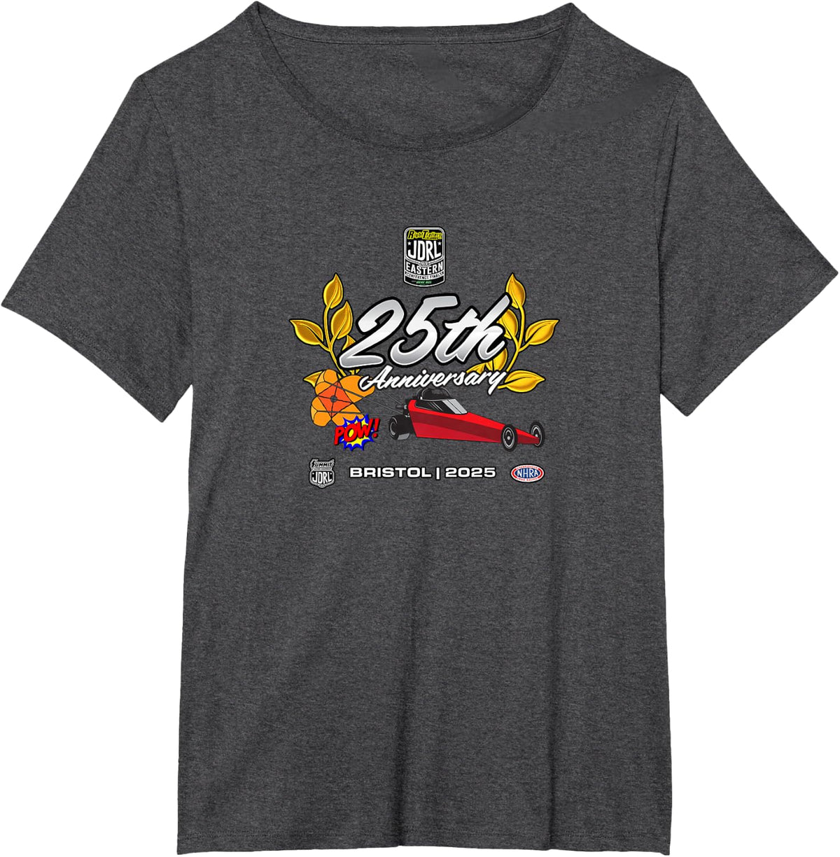 2025 NHRA JDRL Eastern Conference Finals 25th Anniversary T-Shirt - Dark Heather Grey