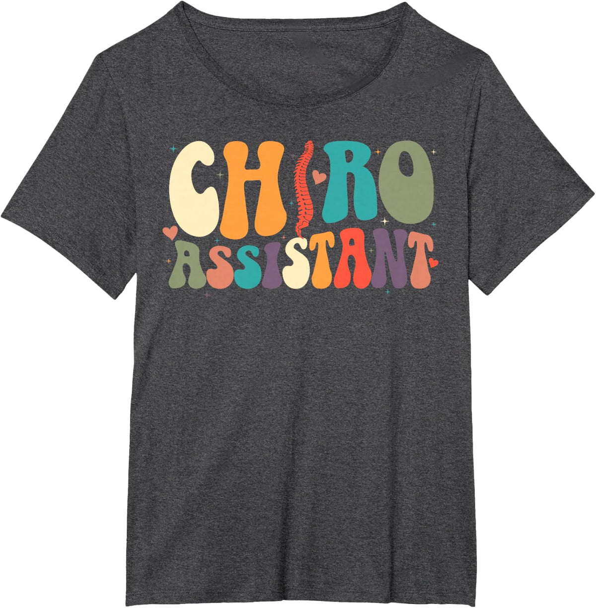 Chiro Assistant Groovy Chiropractor Assistant T-Shirt - Dark Heather Grey