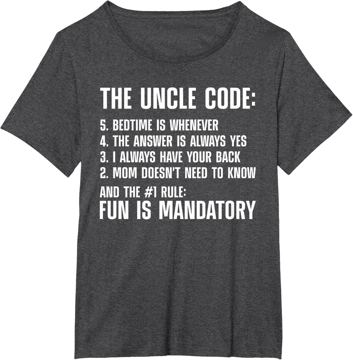Uncle Code Art T-Shirt For Men First Time Uncle Brother Tees Nephew Niece Gift - Dark Heather Grey