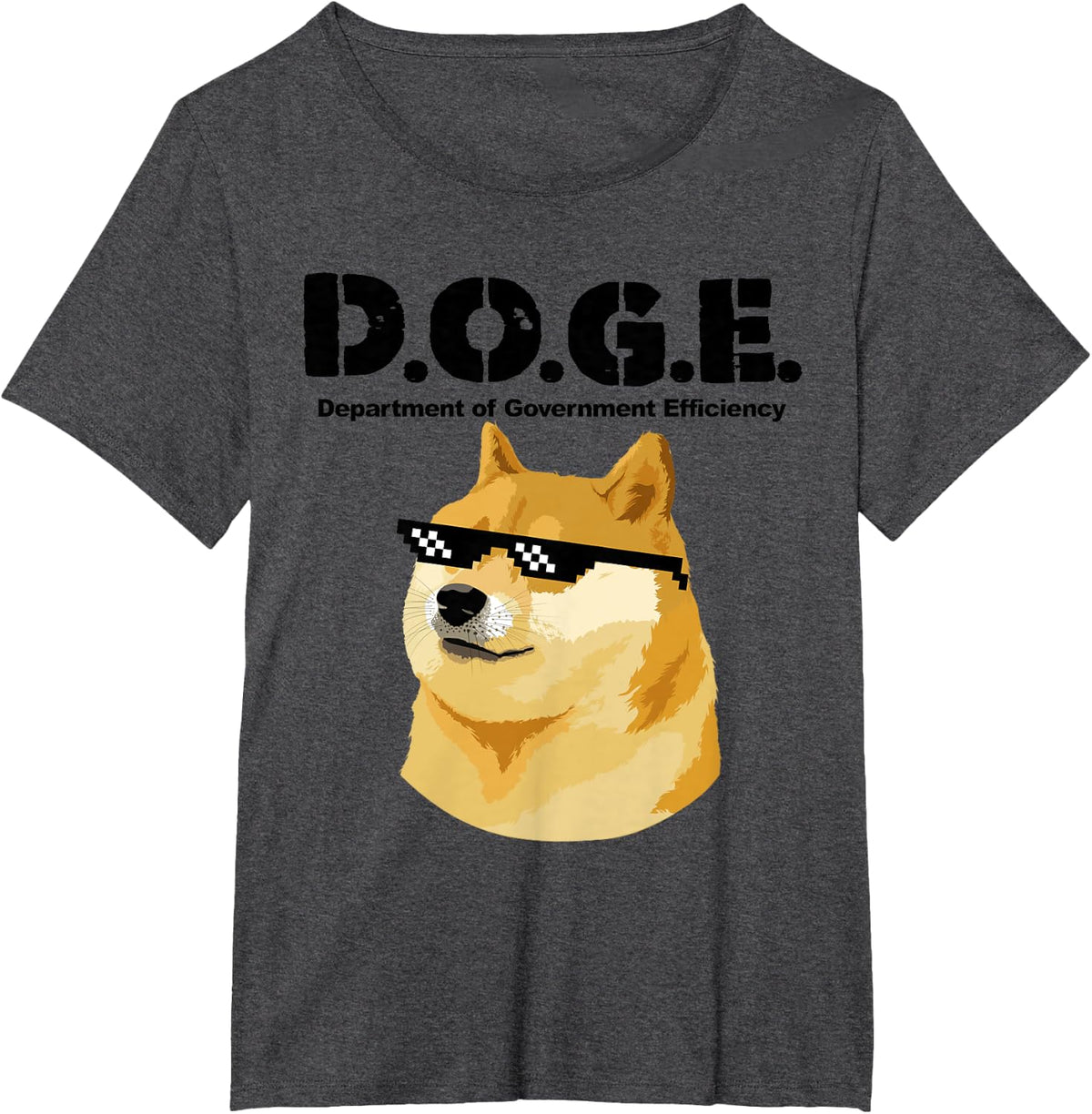 DOGE Department of government efficiency T-Shirt - Dark Heather Grey
